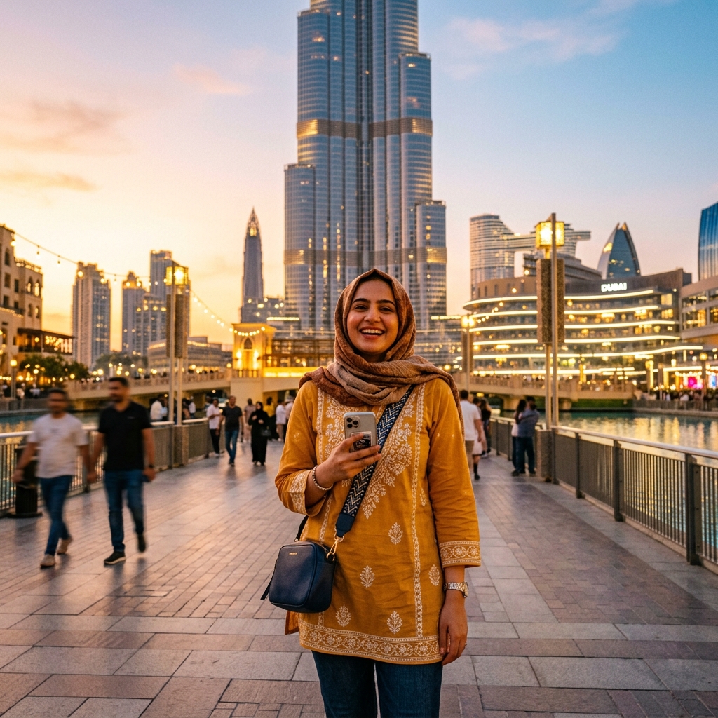 Pakistani traveler in Dubai