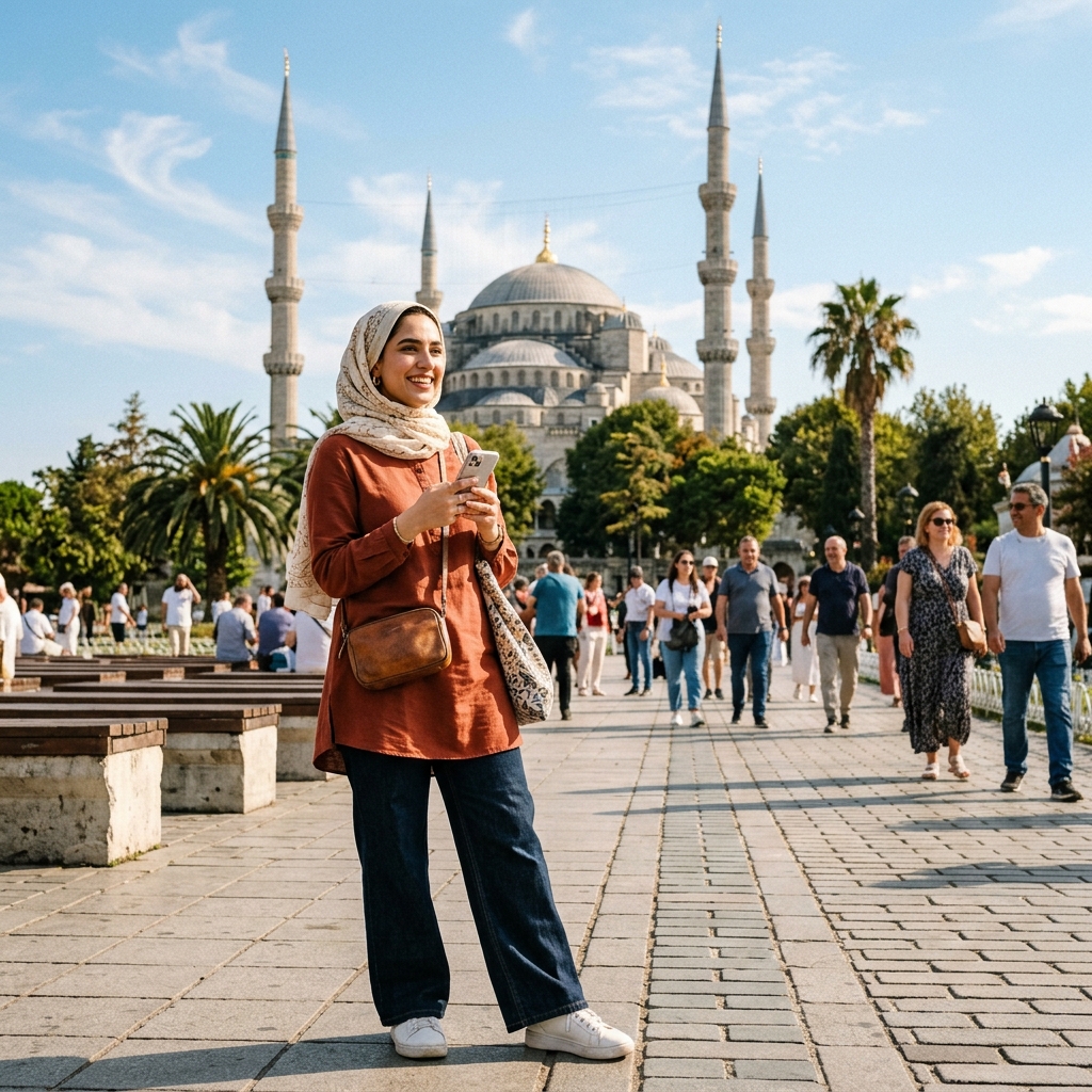 Pakistani traveler in Istanbul