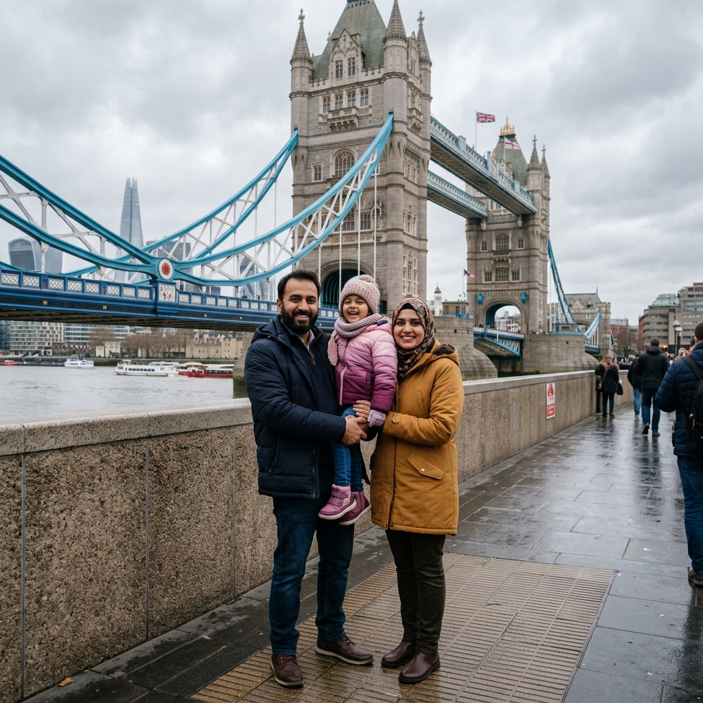 Pakistani traveler in London